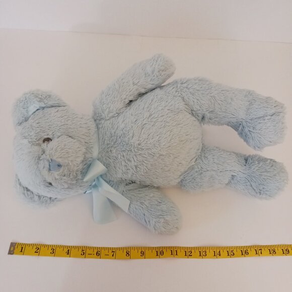 The Bearington Collection 14” Baby’s First Bear Teddy Blue Stuffed Plush Lovey - Picture 9 of 9